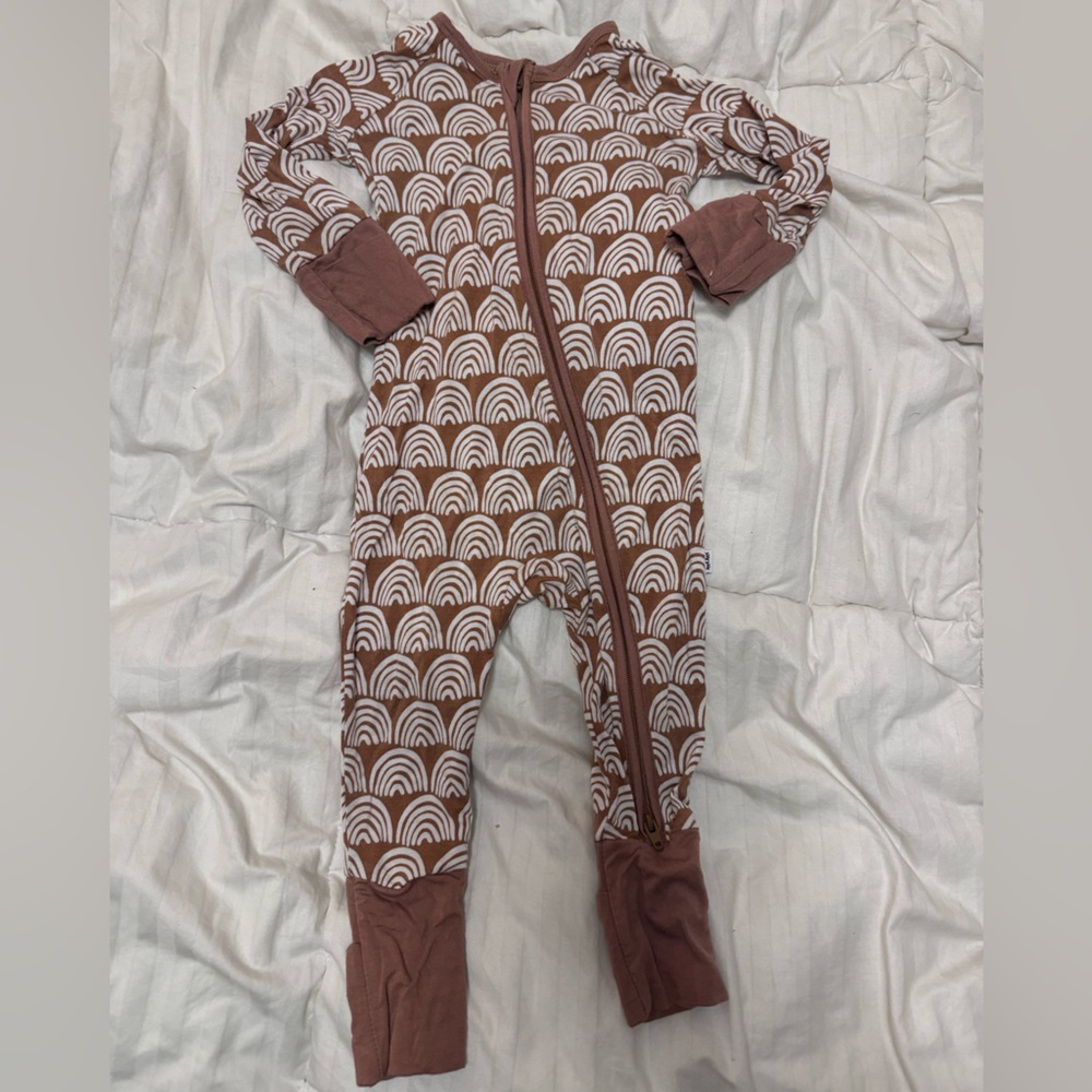 Little Sleepies Brown and Cream Patterned Fabric